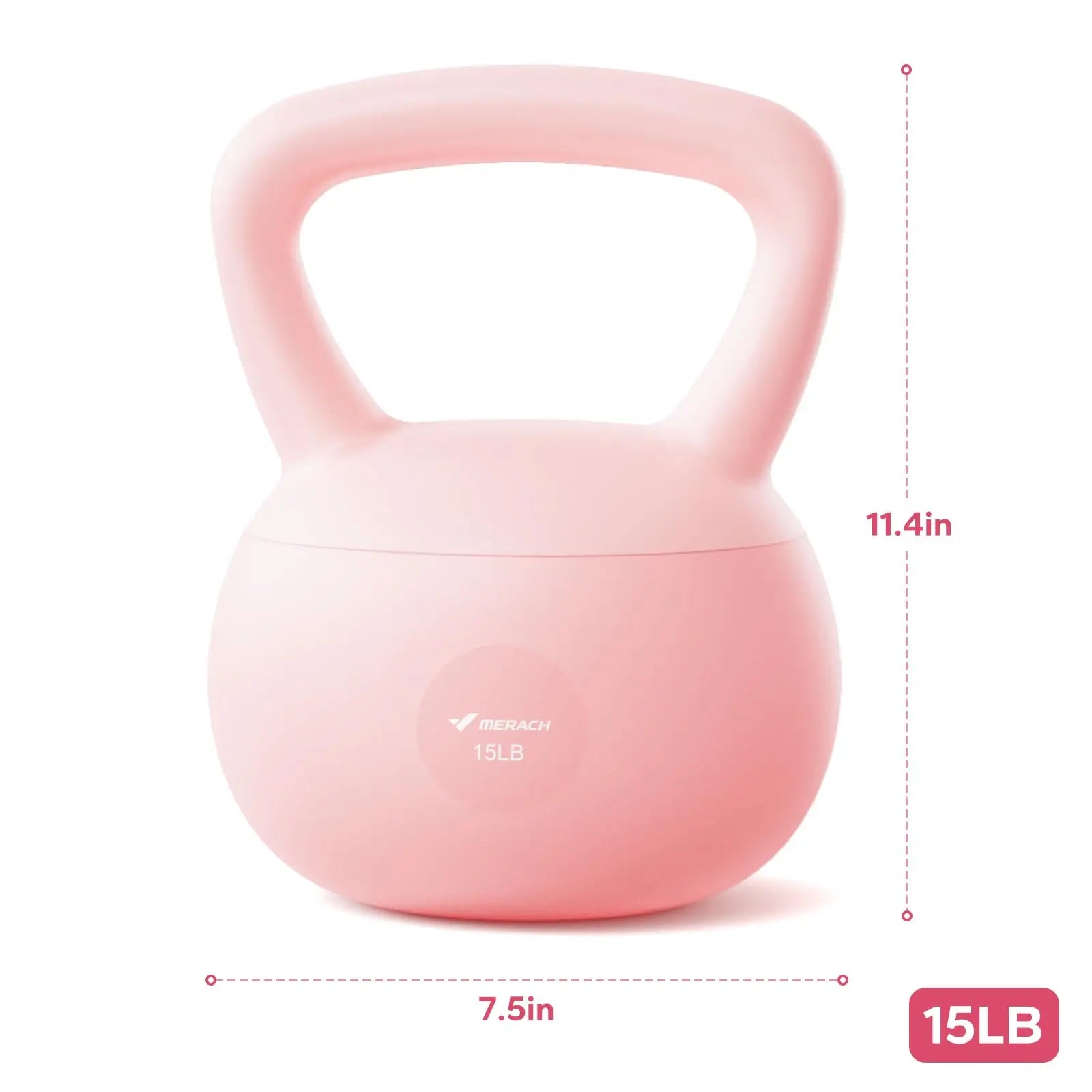 Sand Filled Quiet Kettlebell With Wide Handle