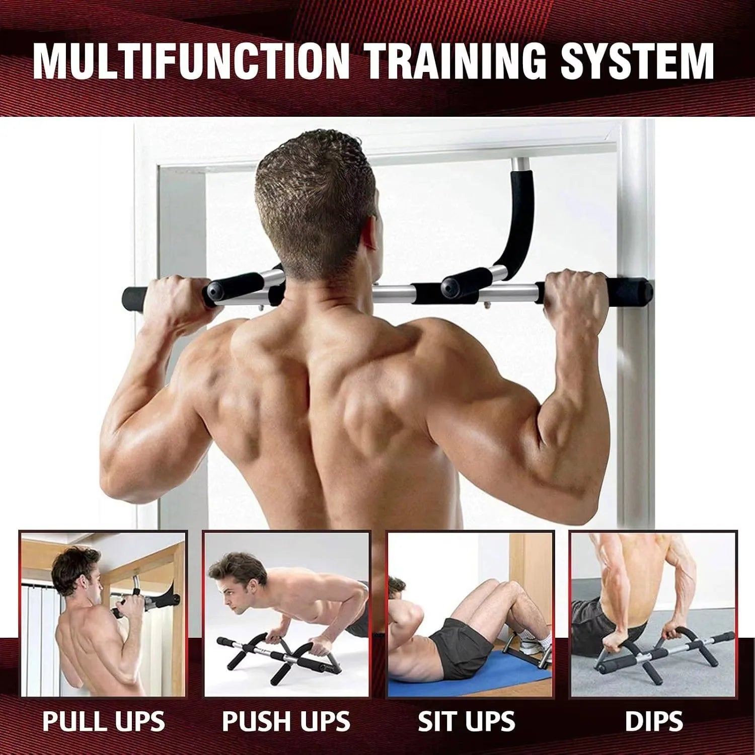 Adjustable Doorway Pull Up Bar For Home Workouts