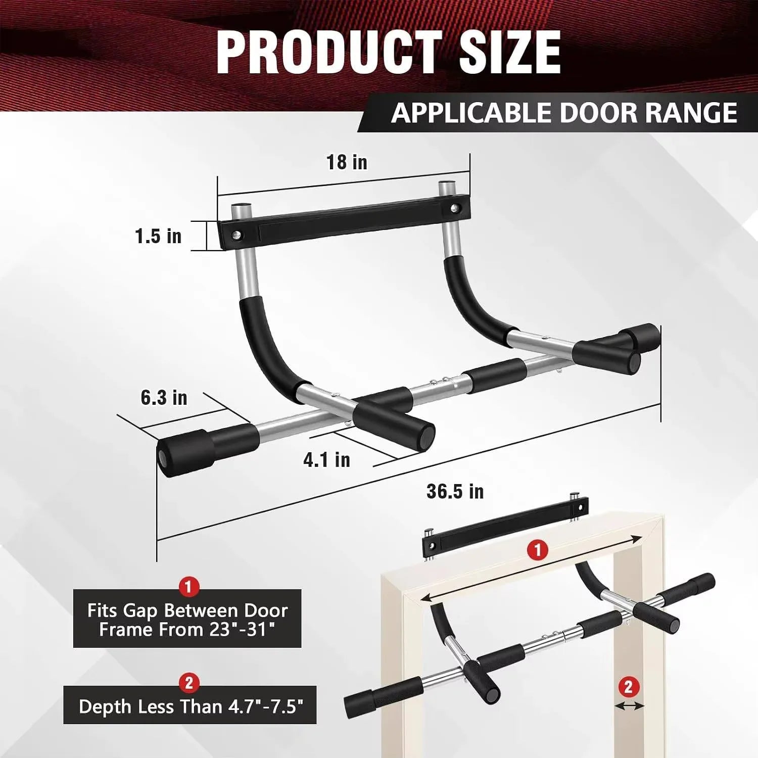 Adjustable Doorway Pull Up Bar For Home Workouts