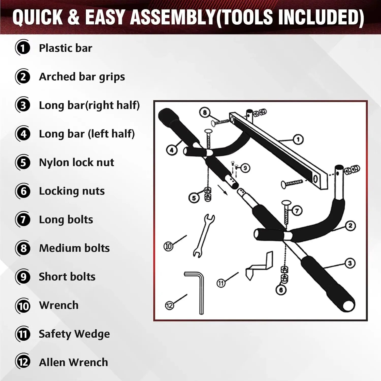 Adjustable Doorway Pull Up Bar For Home Workouts