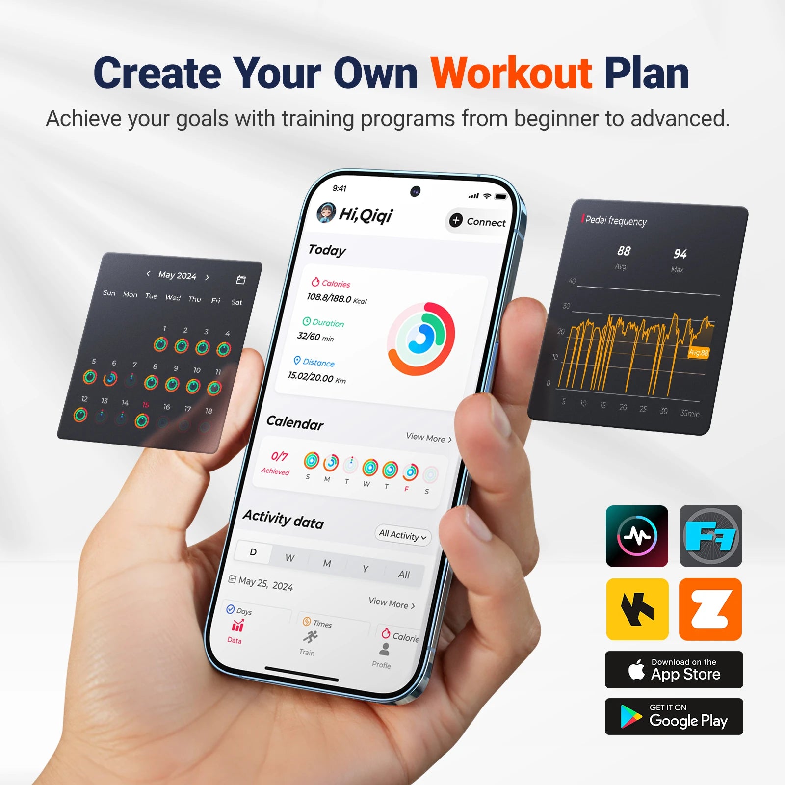 Magnetic Exercise Bike With App Tablet Mount
