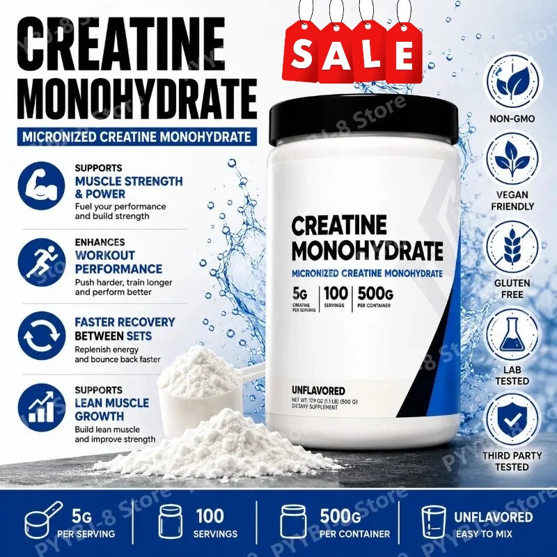 500g Creatine Monohydrate Powder For Strength Sports Performance