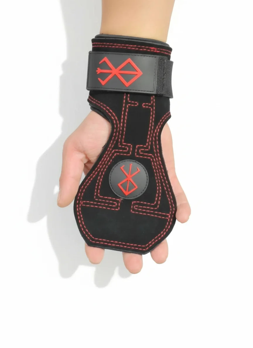 Leather Weightlifting Gloves With Wrist Straps For Deadlifts