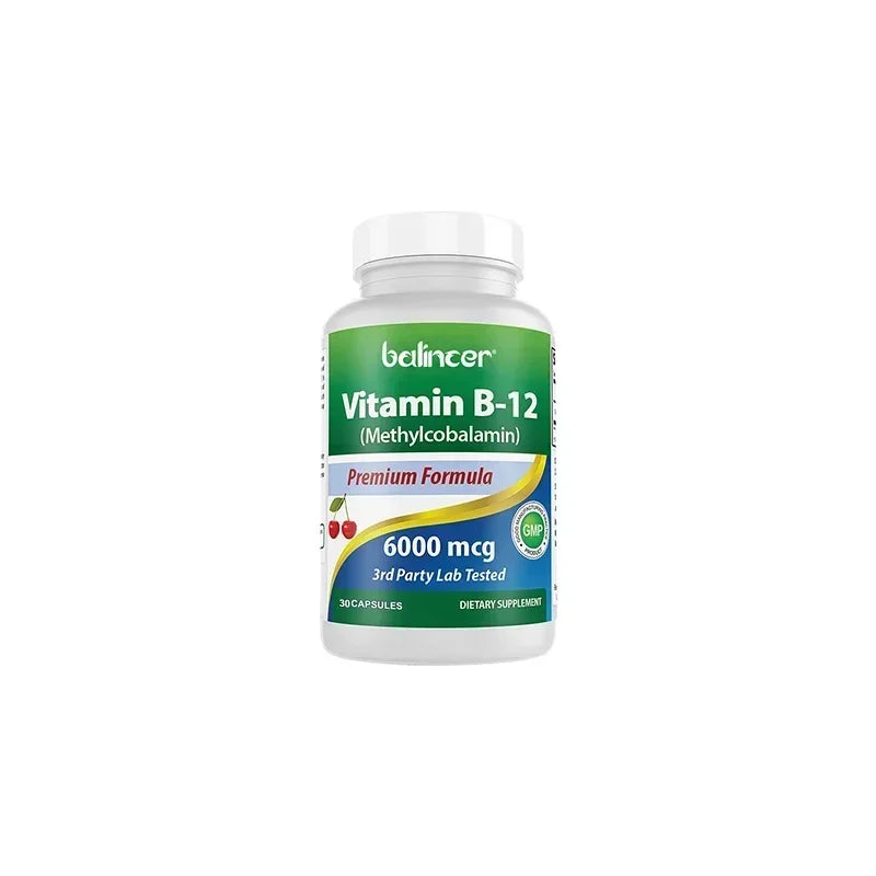 Vitamin B12 6000mcg Capsules For Energy Nervous Support