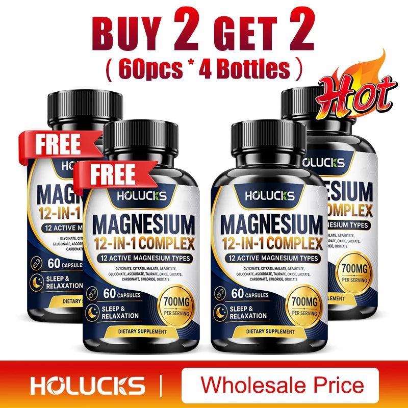 12 In 1 Magnesium Complex Capsules For Daily Wellness
