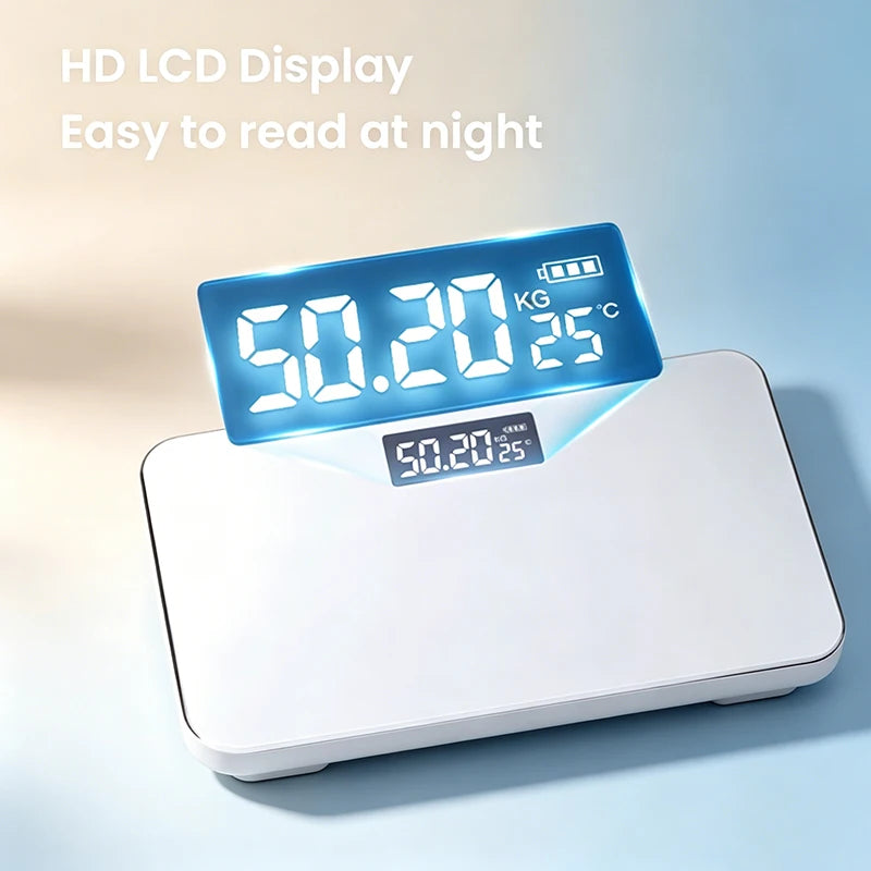 Digital Body Scale With Temperature LCD Display