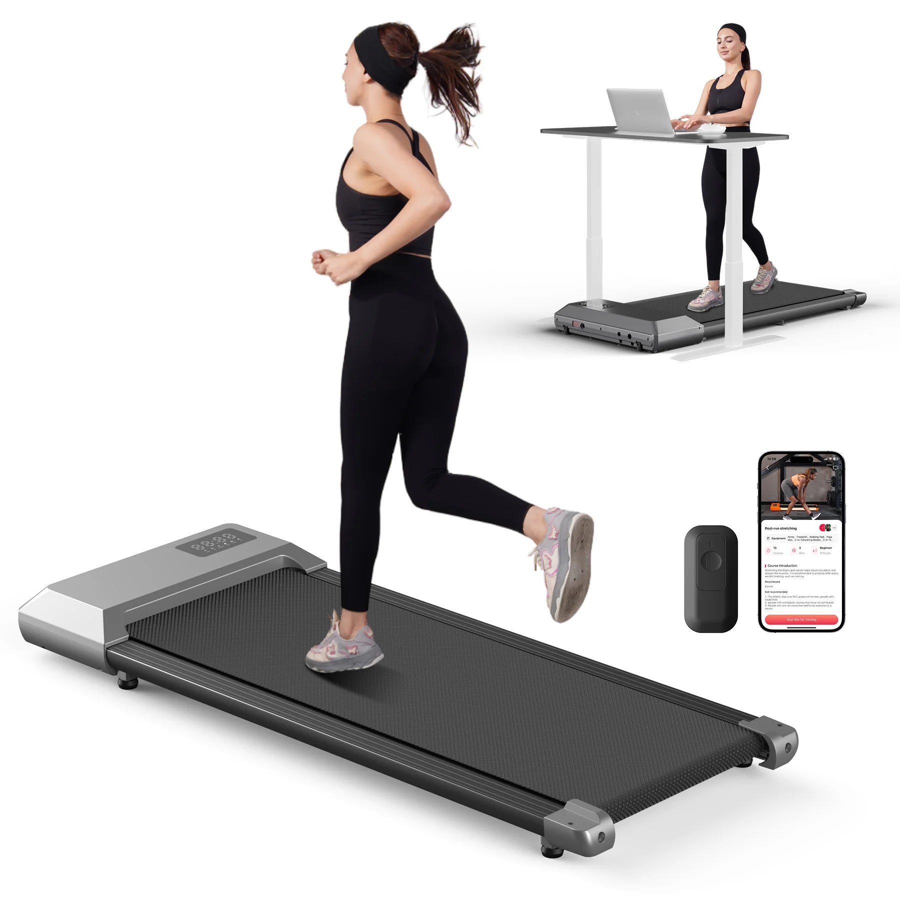 300lb 2.5HP 2 In 1 Home Treadmill Machine