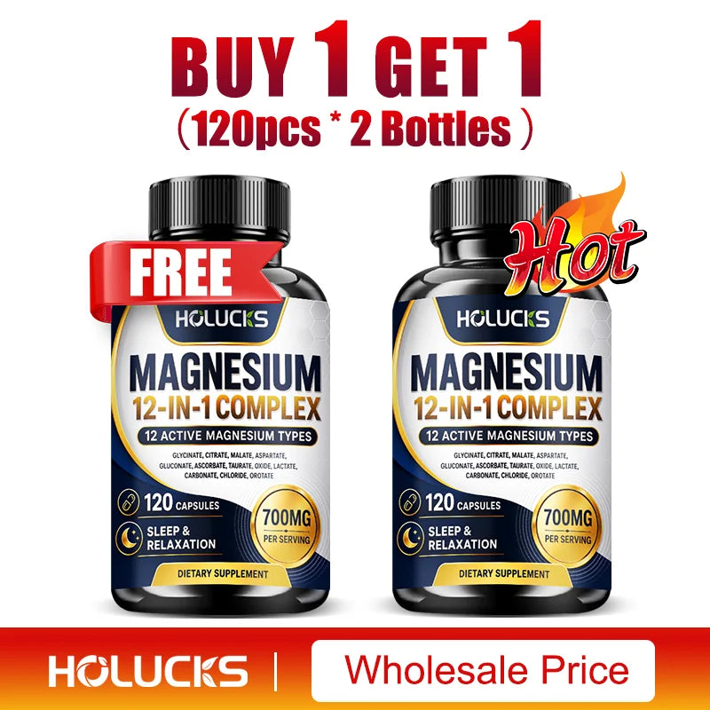 12 In 1 Magnesium Complex Capsules For Daily Wellness