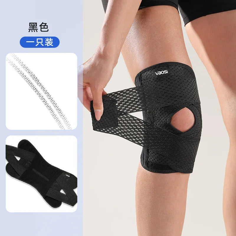 Breathable Elastic Knee Support With Spring Stays Stabilizers