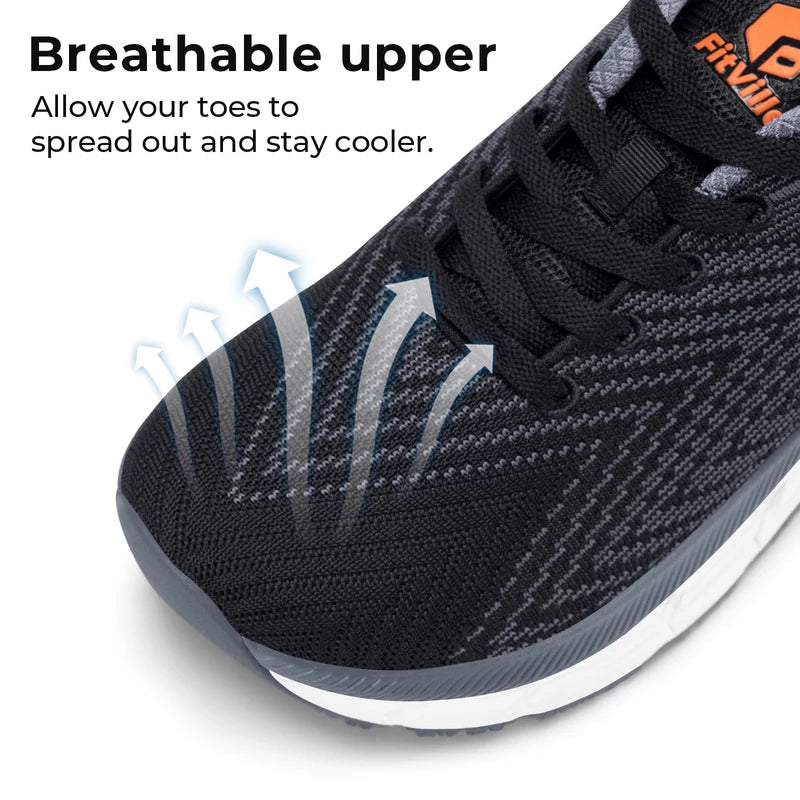 Men's Extra Wide Cushioned Non Slip Running Shoes