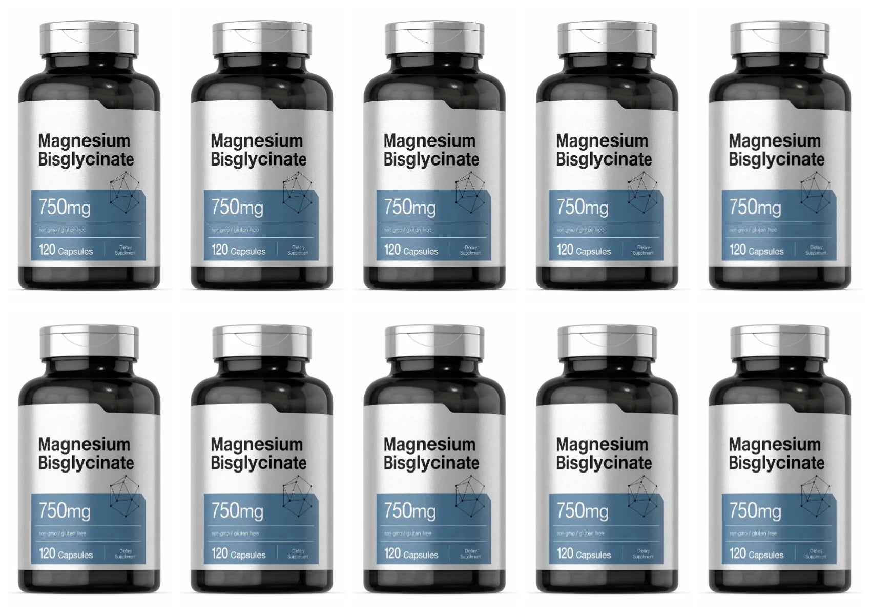 Magnesium Bisglycinate 750mg Capsules For Relaxation Bone Health