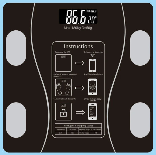 Smart Body Fat Scale For Home Fitness Tracking