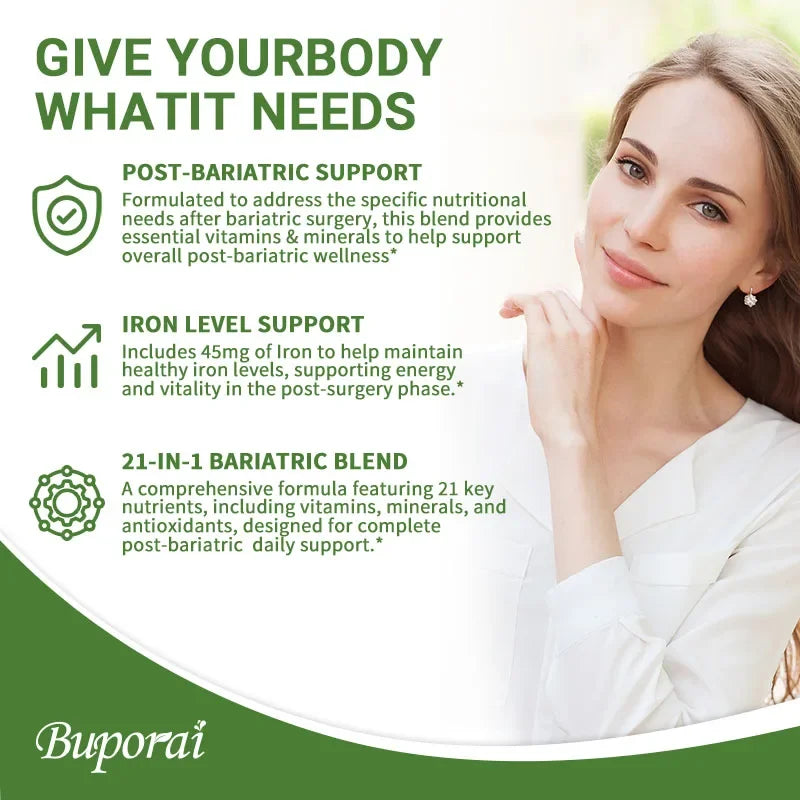 Bariatric Multivitamin With 21 Vitamins And Minerals