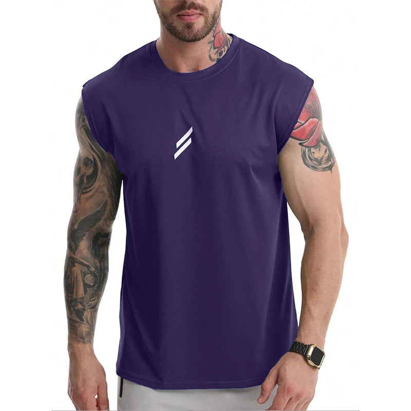 Men's Quick Dry Sleeveless Breathable Sports Training Shirt