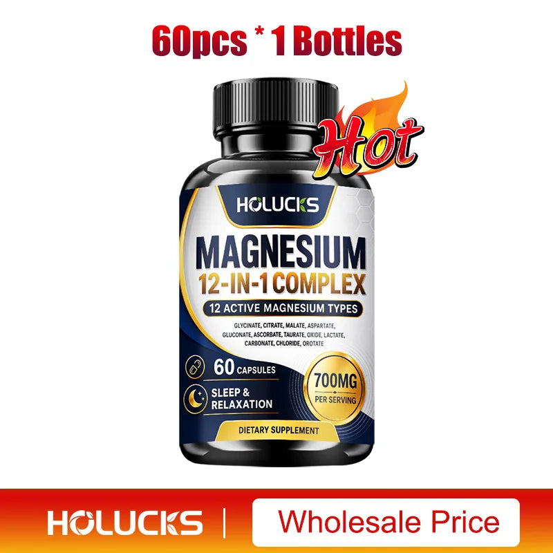 12 In 1 Magnesium Complex Capsules For Daily Wellness