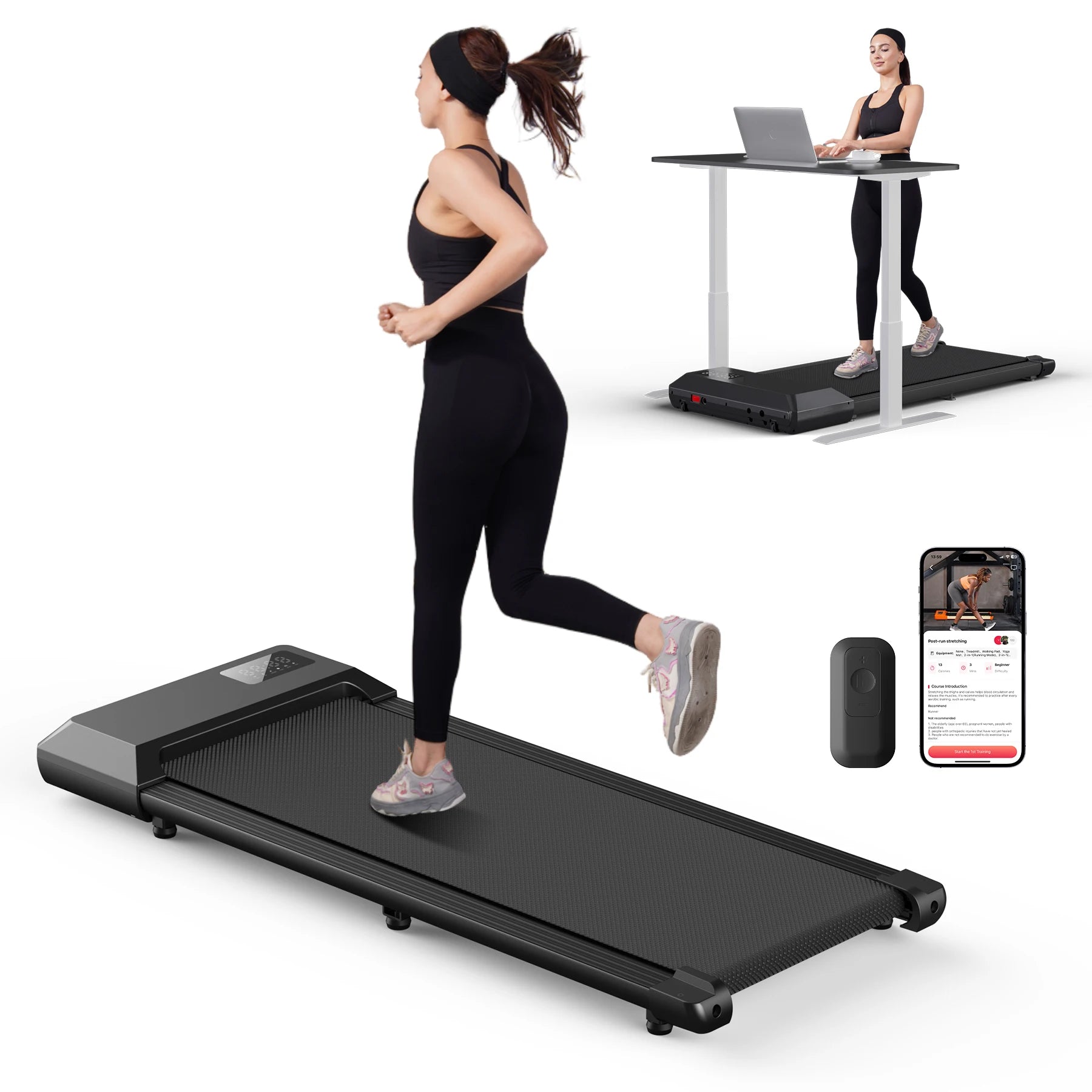 300lb 2.5HP 2 In 1 Home Treadmill Machine