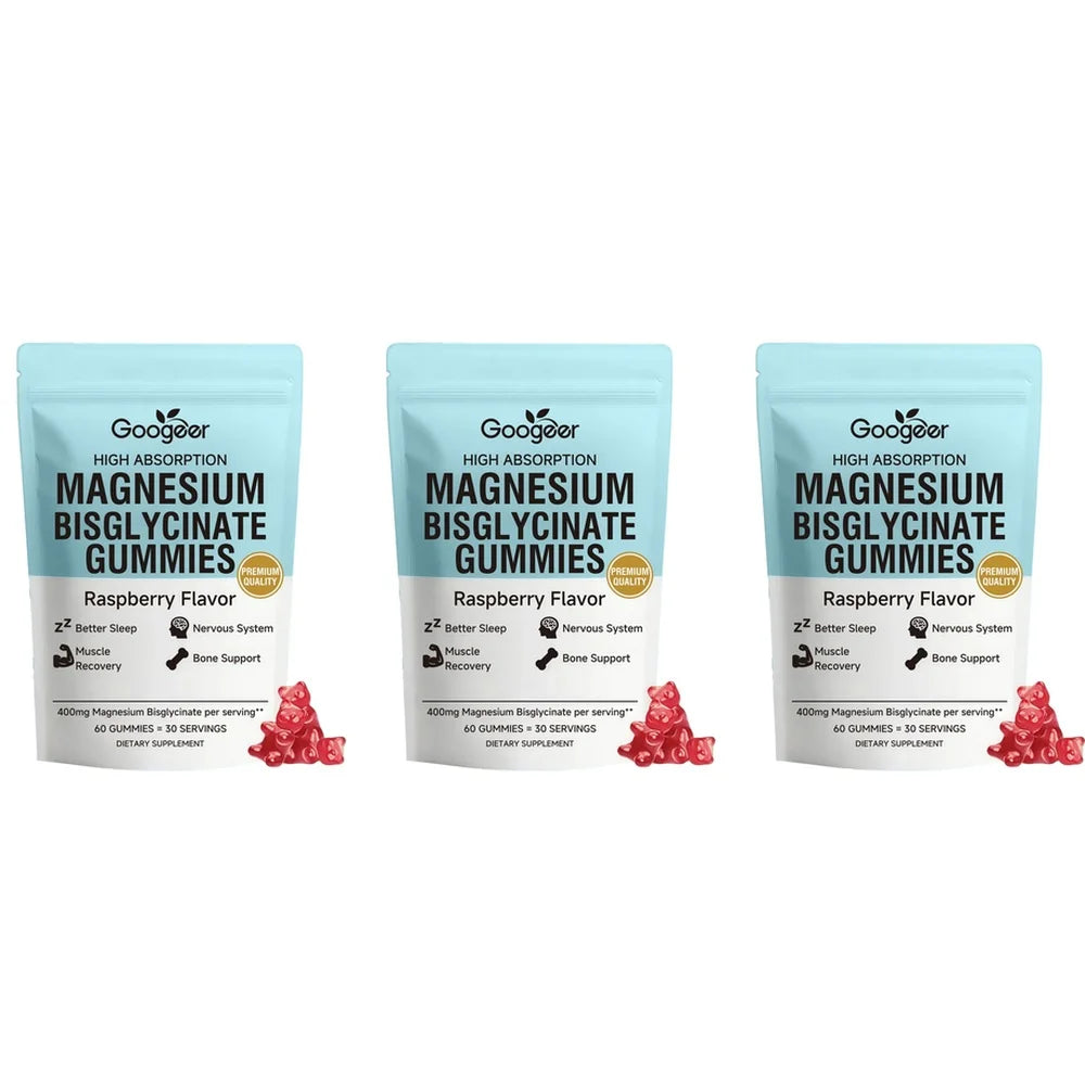 Magnesium Bisglycinate - 60 Raspberry Gummies