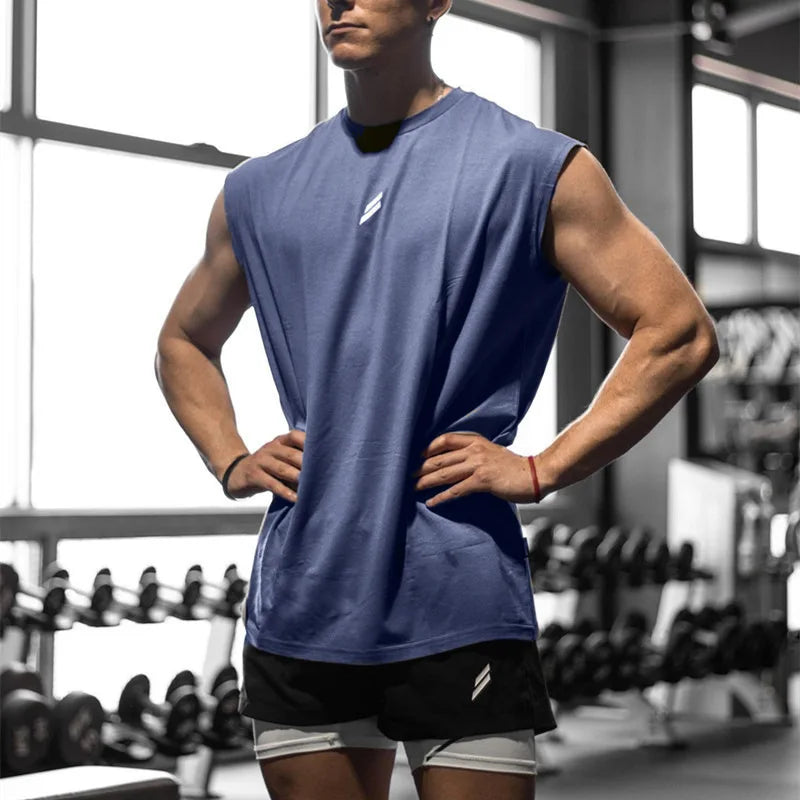 Men's Quick Dry Sleeveless Breathable Sports Training Shirt