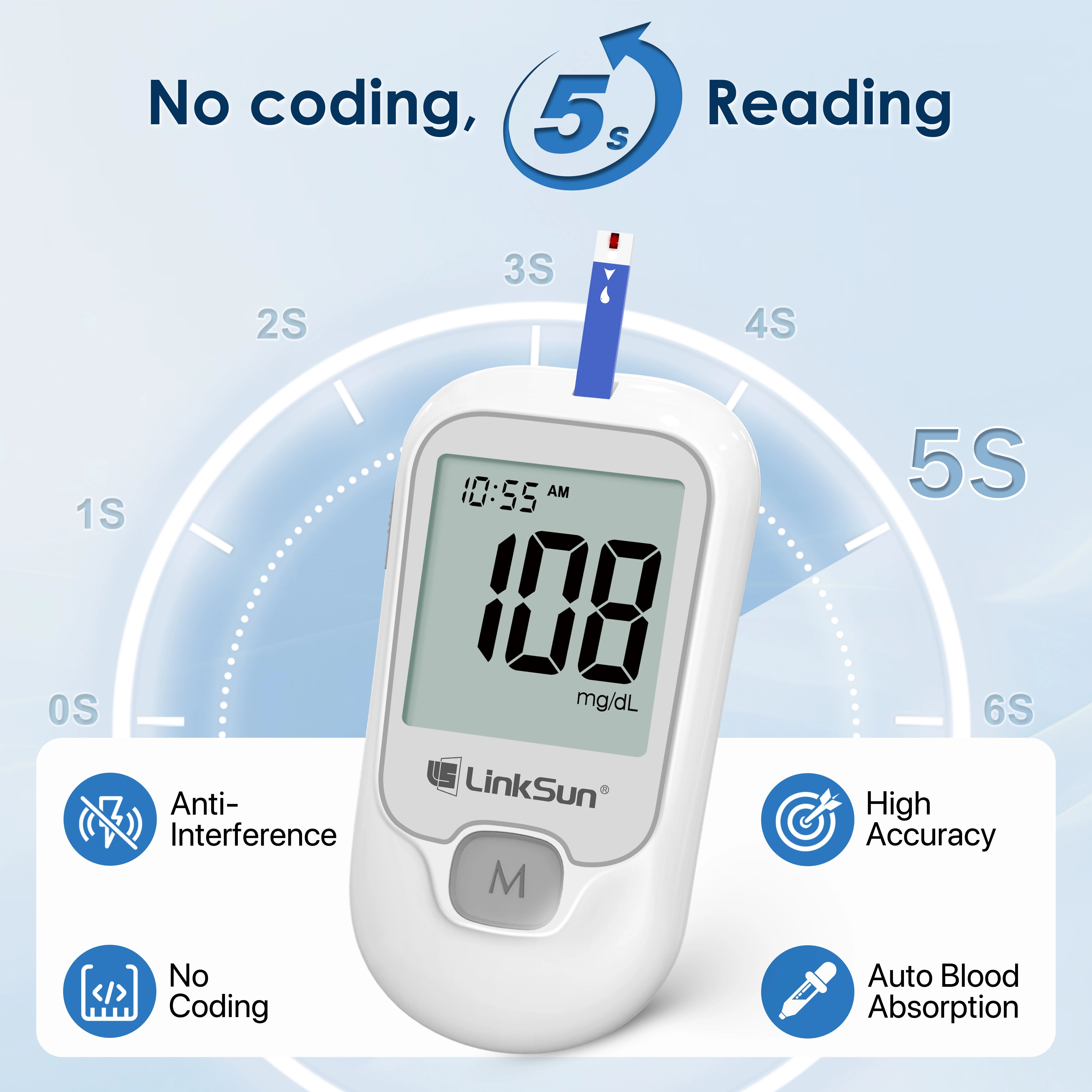 G-425-1 Blood Glucose Meter With Strips