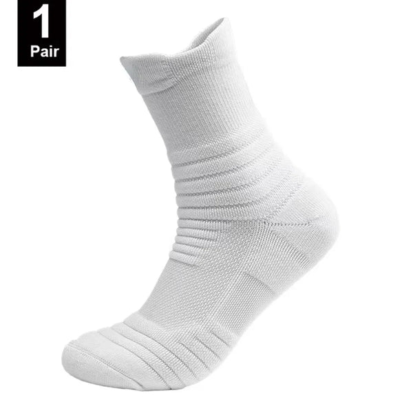 Anti Slip Cotton Sports Socks For Soccer Basketball