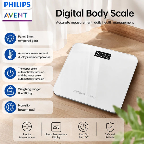Digital Body Scale With Temperature LCD Display