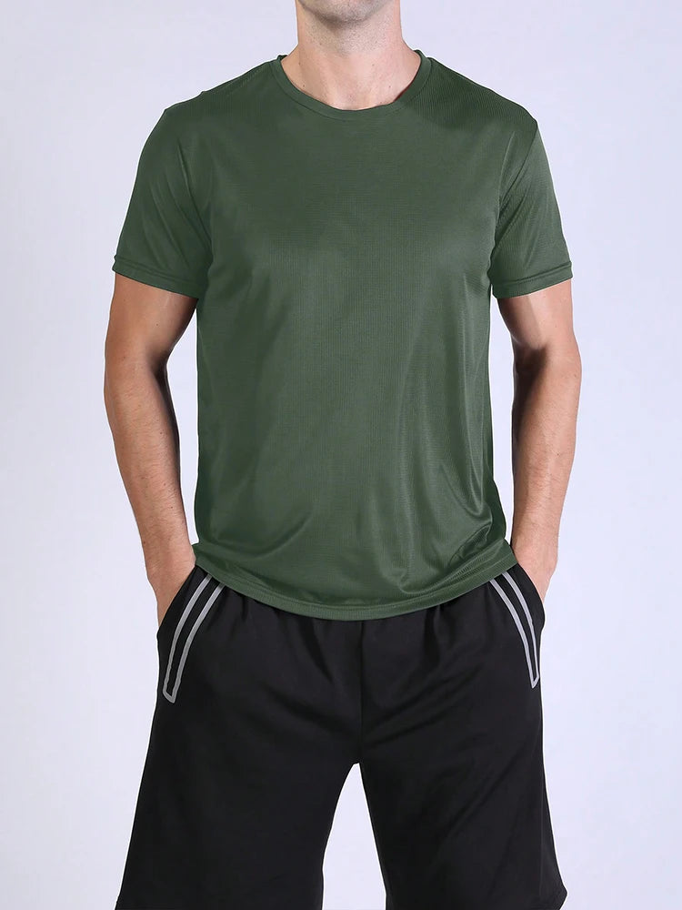 5PCS Men's Quick Dry Lightweight Fitness Sports T-Shirts
