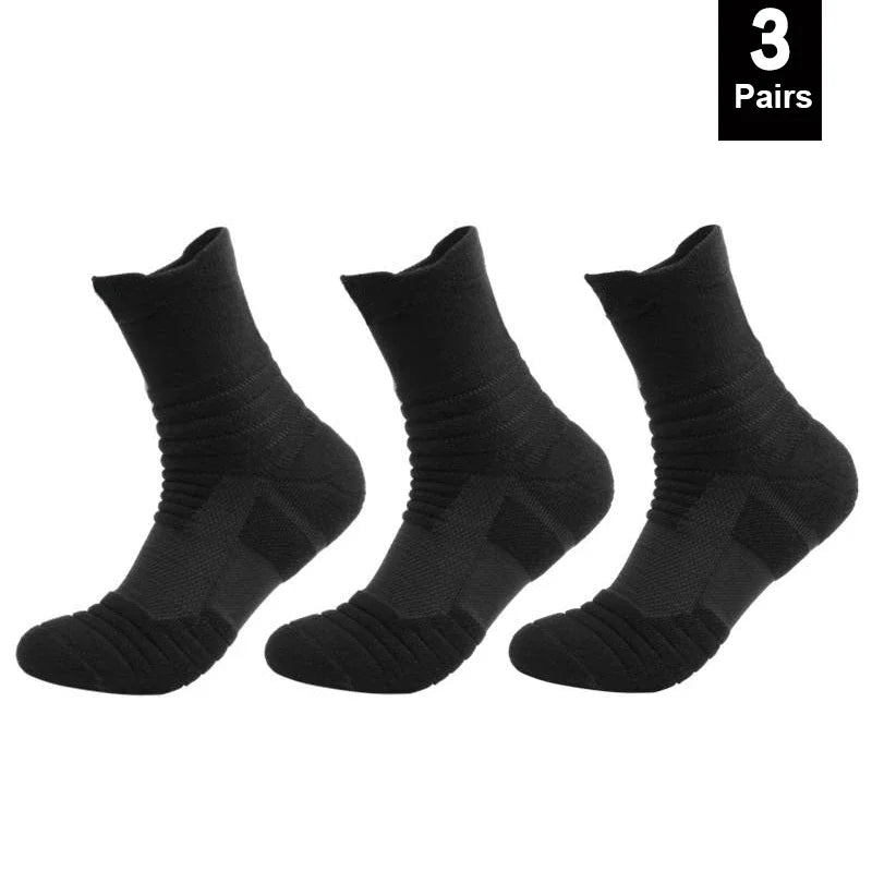 Anti Slip Cotton Sports Socks For Soccer Basketball