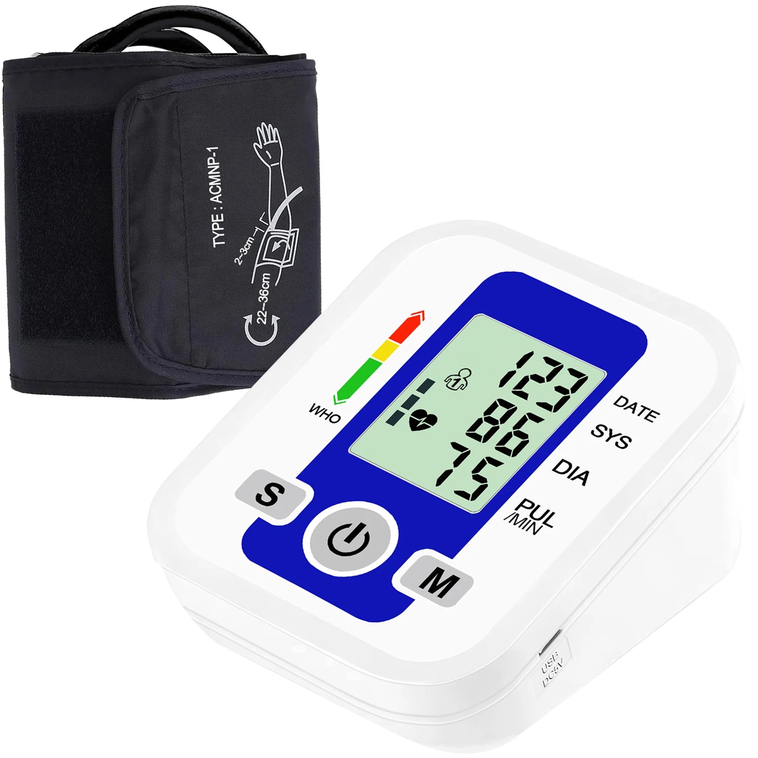 Automatic Upper Arm Digital Blood Pressure Monitor Meter