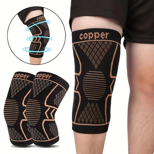 2pcs Copper Fiber Knee Brace Breathable Patella Support