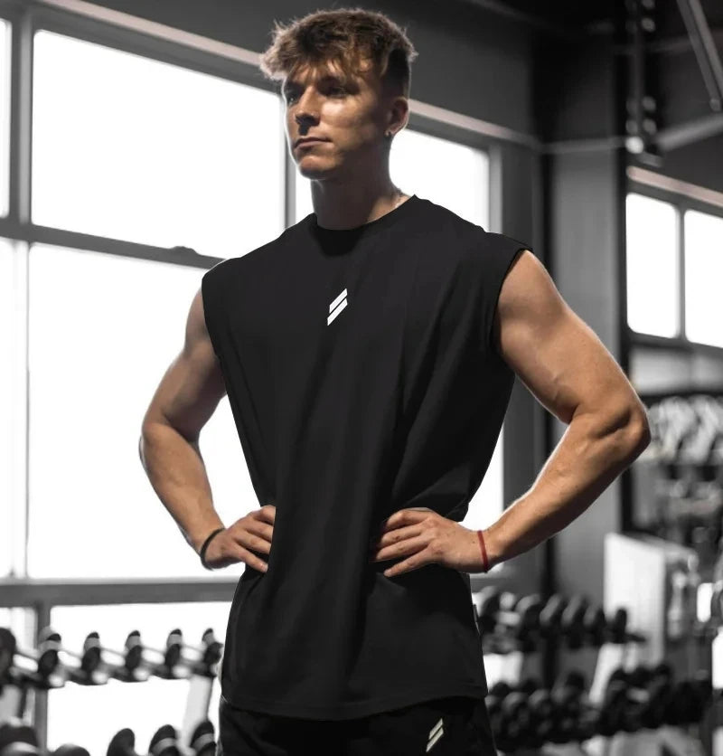 Men's Quick Dry Sleeveless Breathable Sports Training Shirt