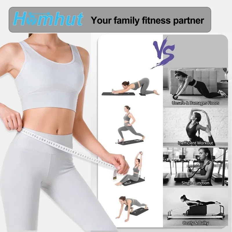 Foldable Multifunctional Home Workout Board With Resistance Bands