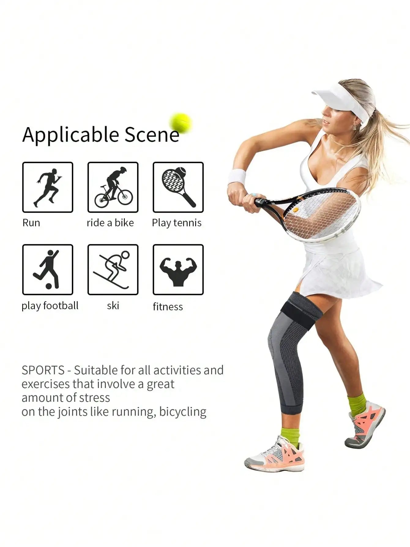 2 Pack Anti Slip Knee Braces With Compression Support