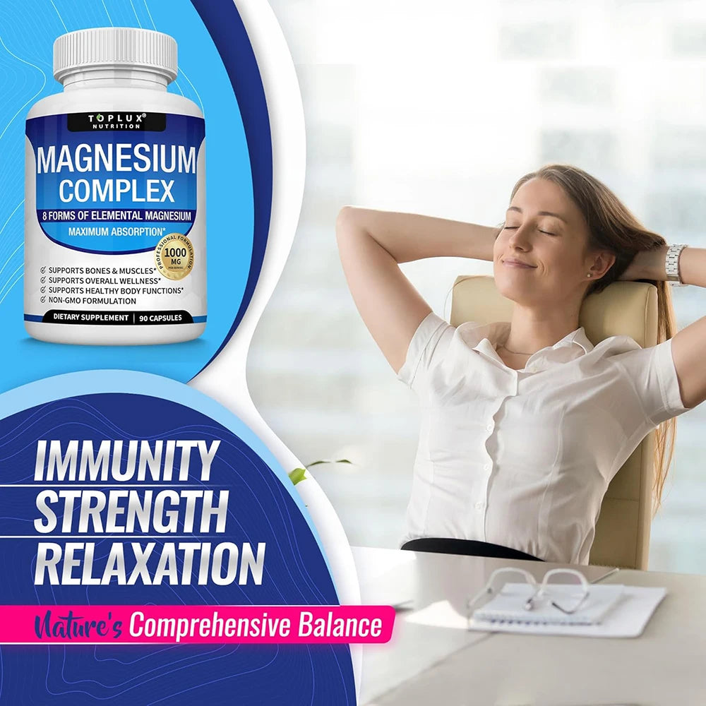8 Element Magnesium Complex With Glycinate Citrate Malate Taurate