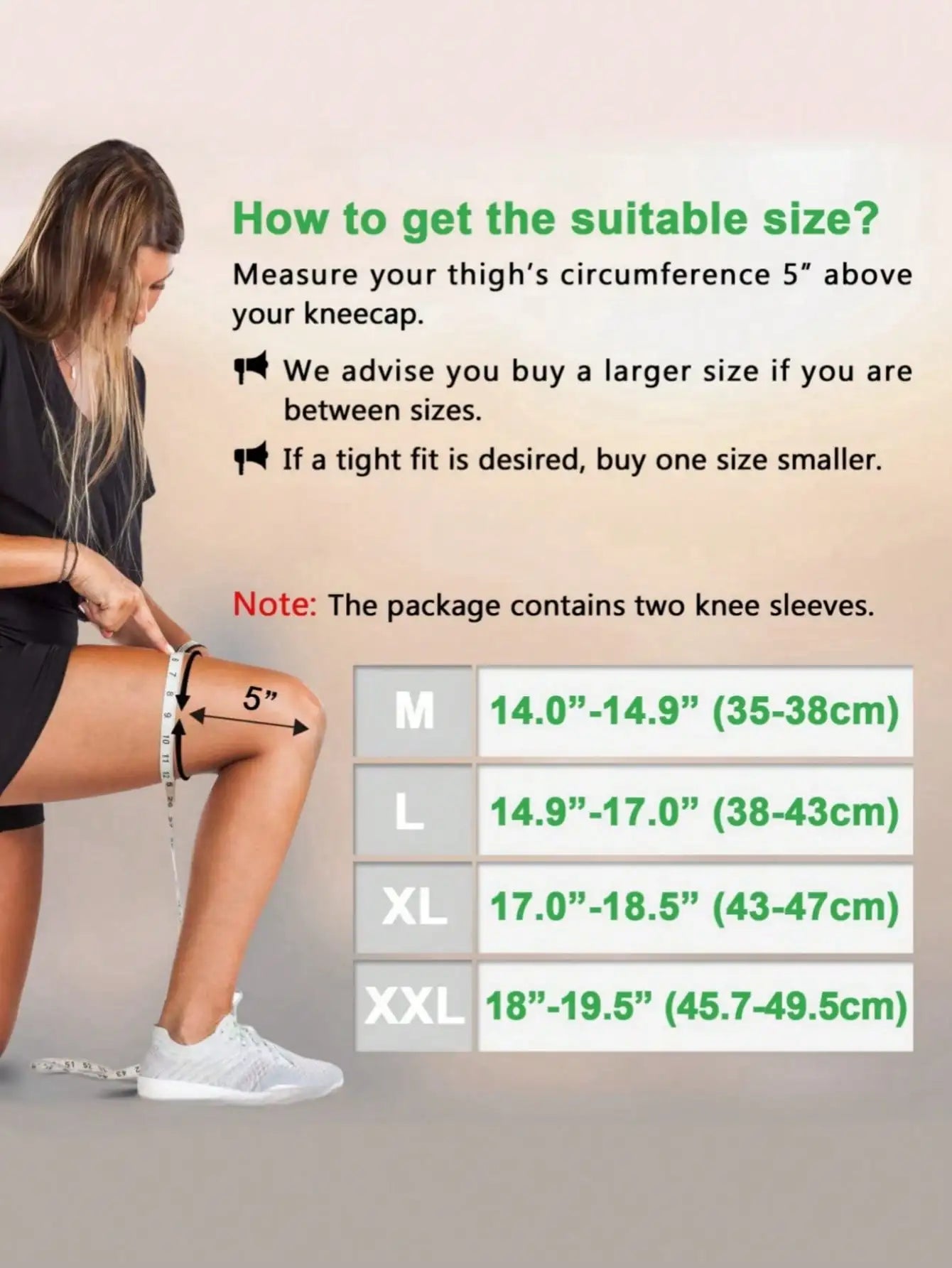 2 Pack Anti Slip Knee Braces With Compression Support