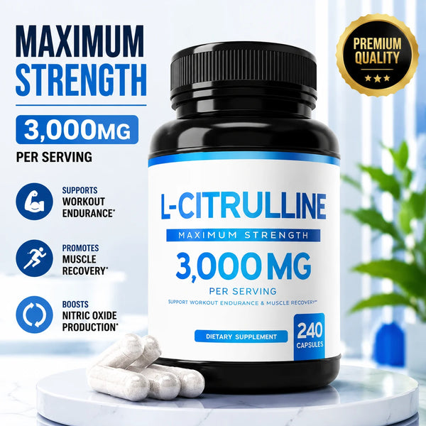 L Citrulline 3000mg Vegan Supplement For Workout Recovery