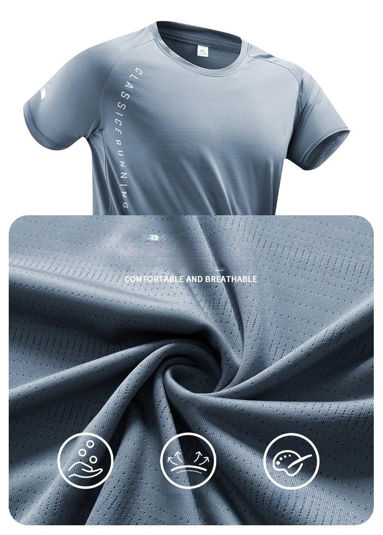 Men's Oversized Dry Fit Running Sports Training T-Shirt