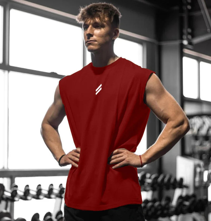 Men's Quick Dry Sleeveless Breathable Sports Training Shirt