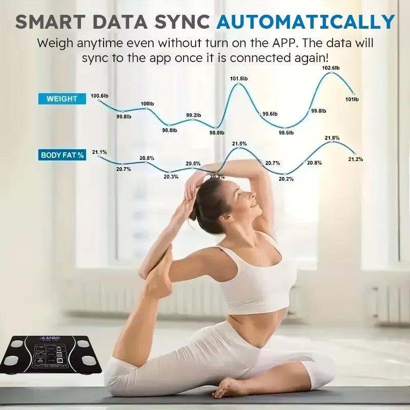 Smart Body Fat Scale For Home Fitness Tracking