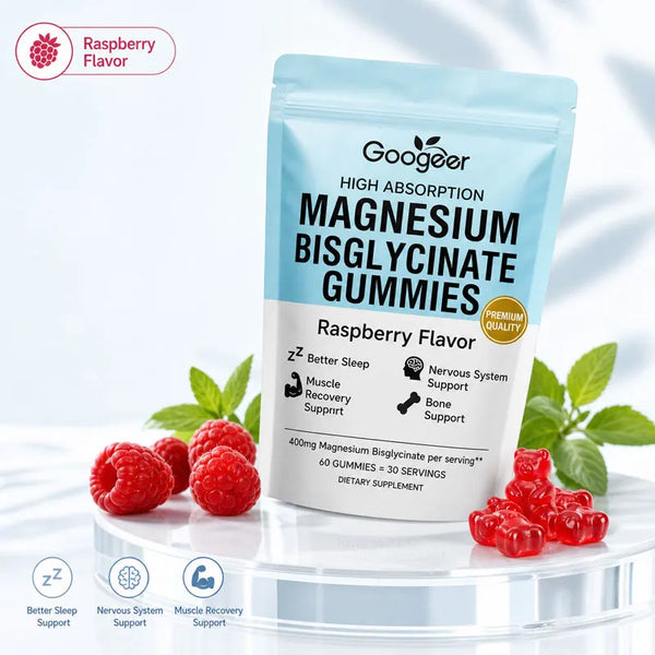 Magnesium Bisglycinate - 60 Raspberry Gummies