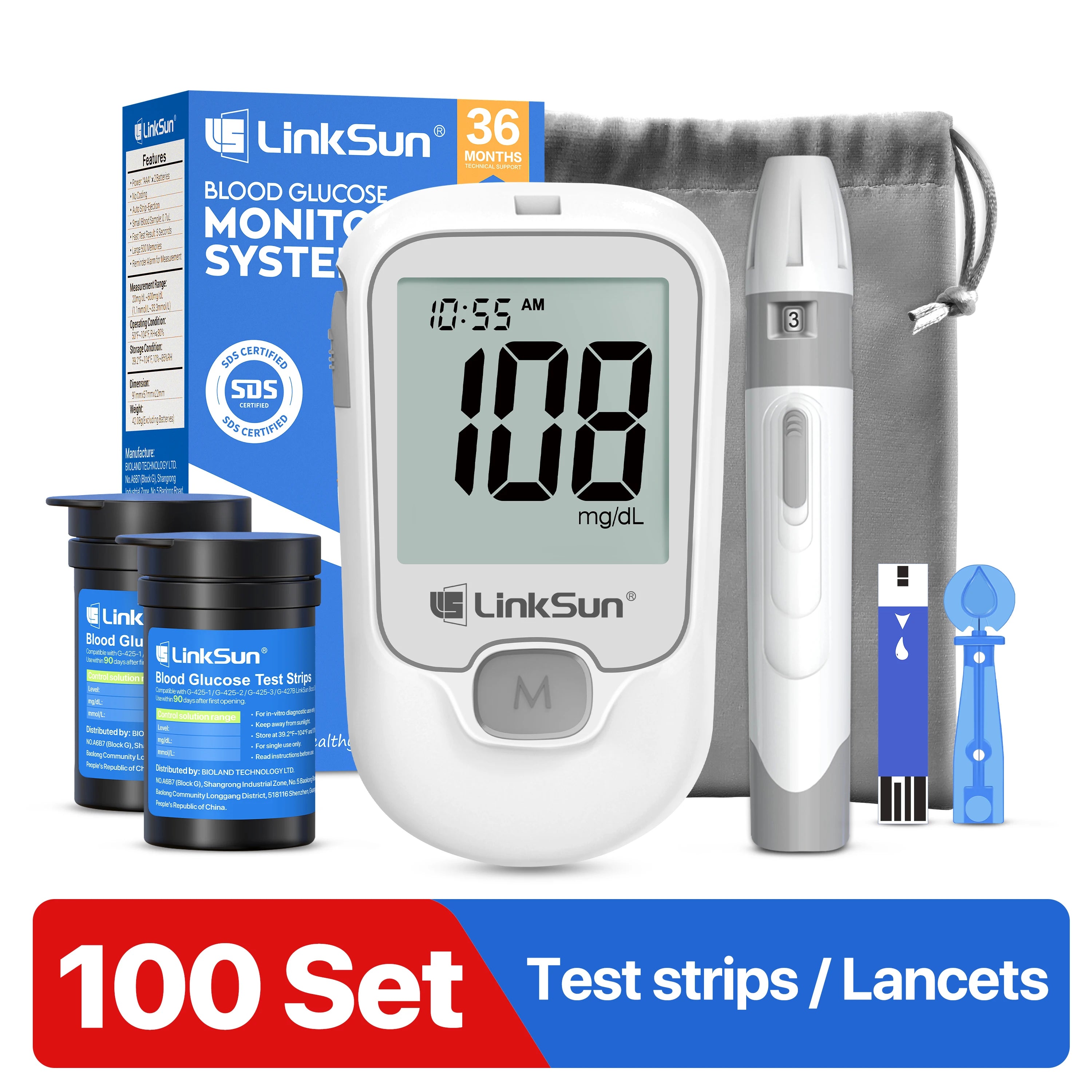 G-425-1 Blood Glucose Meter With Strips