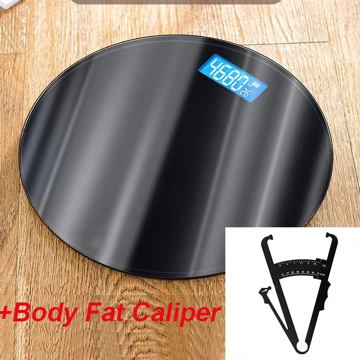 Round Digital LED Display Electronic Bathroom Weight Scale