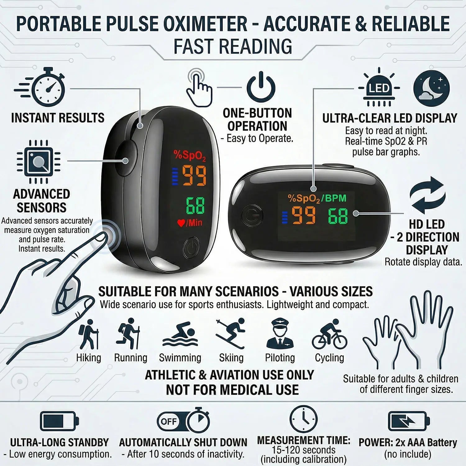 Medical Infrared Non Contact Fever Thermometer With Oximeter