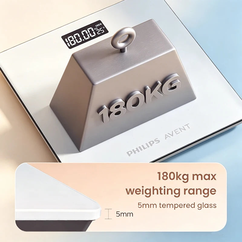 Digital Body Scale With Temperature LCD Display