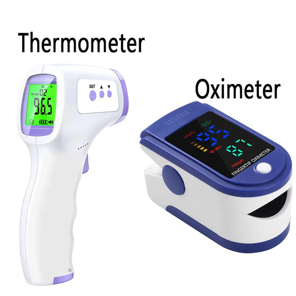 Digital Non Contact Forehead Thermometer And Pulse Oximeter