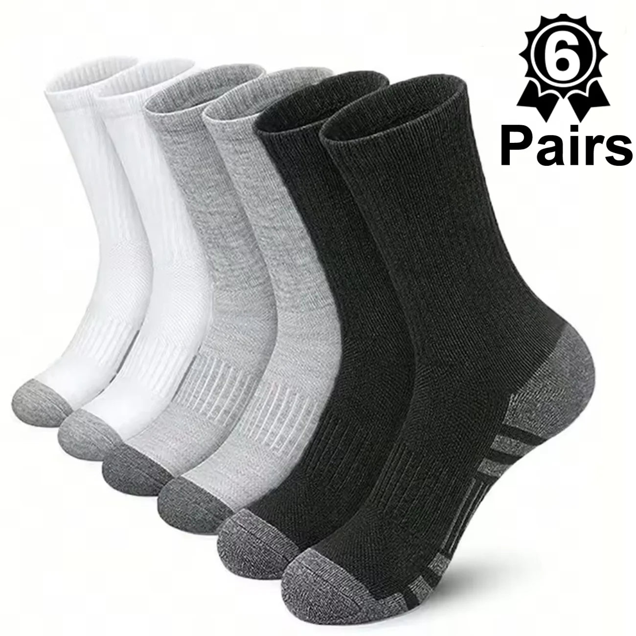 Men's 12 Pair Outdoor Sports Football Grip Socks