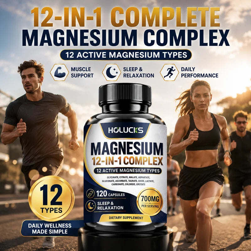 12 In 1 Magnesium Complex Capsules For Daily Wellness