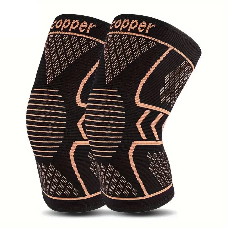 2pcs Copper Fiber Knee Brace Breathable Patella Support