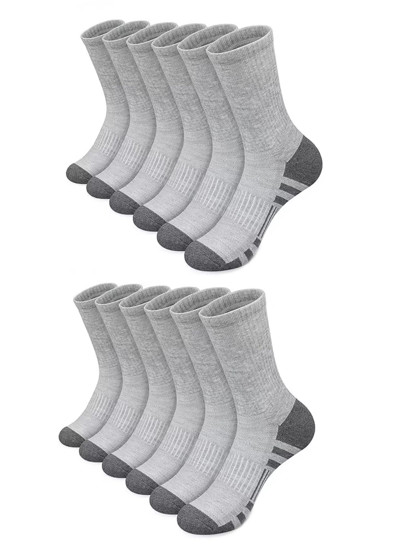 Men's 12 Pair Outdoor Sports Football Grip Socks