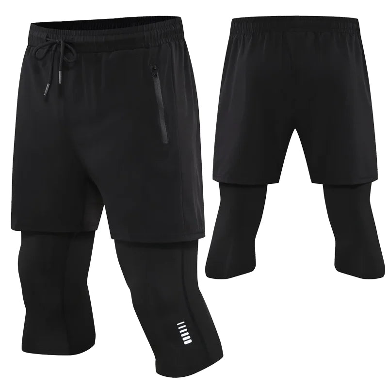 Men's 2 In 1 Quick Dry Sports Pants