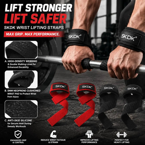 Heavy Duty Cotton Wrist Lifting Straps With Padding